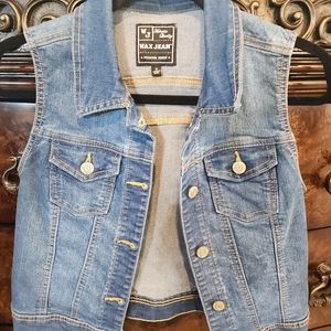 Wax Jean denim vest jacket.